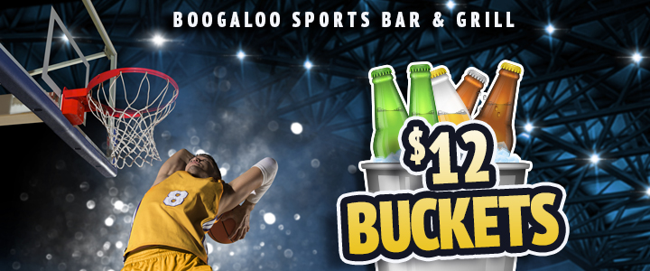 Boogaloo Sports Bar & Grill $12 Beer Buckets