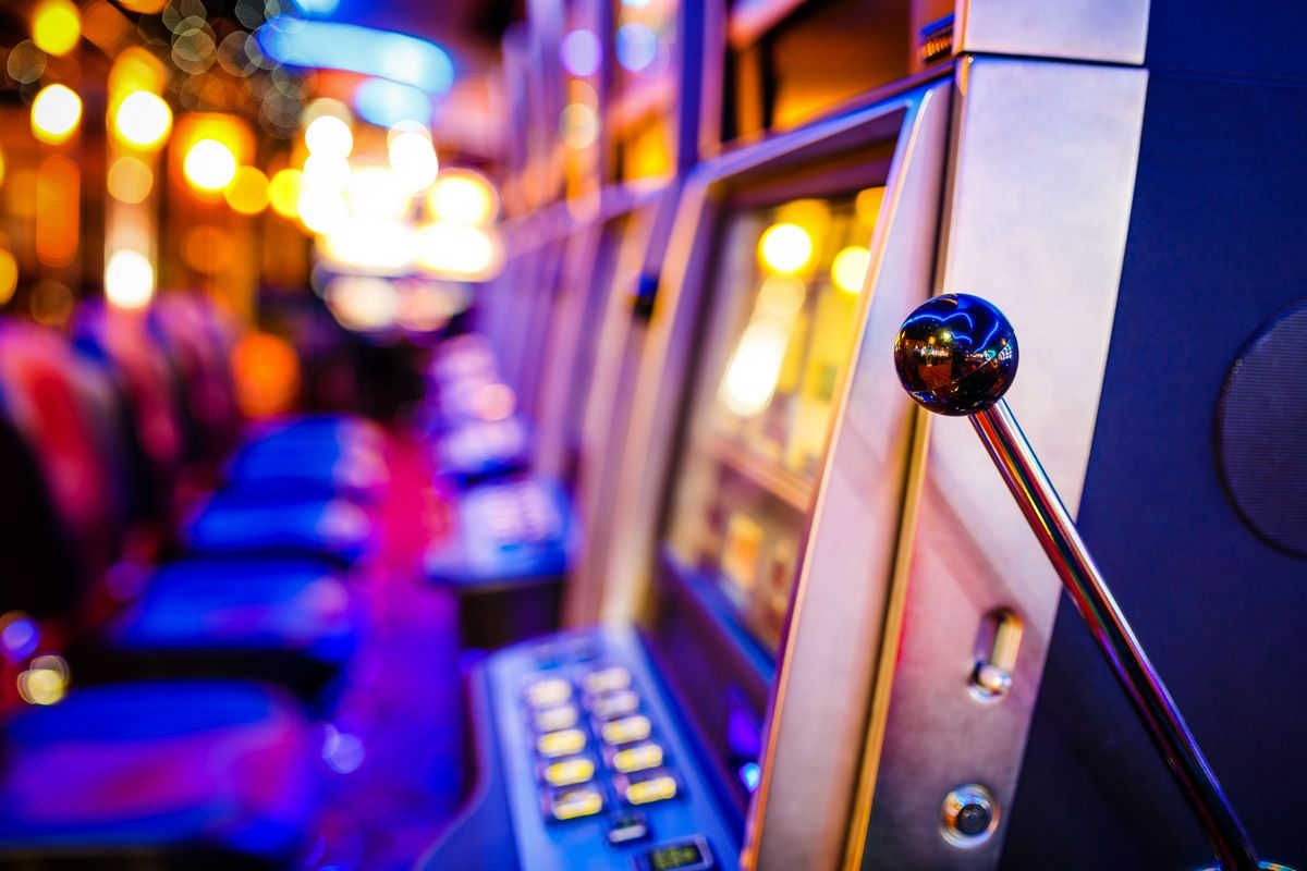 Slot machines in Casino. Property released.